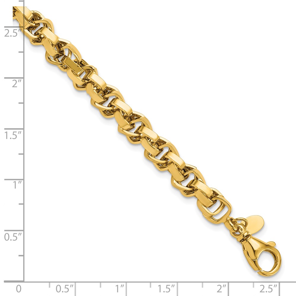 14K Yellow Gold Polished Link Bracelet Image 3 Raleigh Diamond Fine Jewelry Raleigh, NC