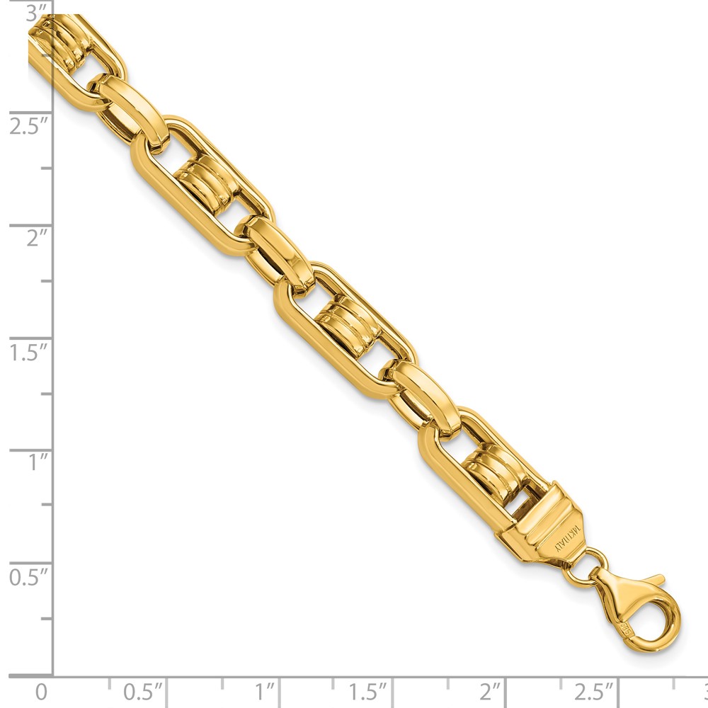 14K Yellow Gold Polished Men's Bracelet Image 2 Johnson Jewellers Lindsay, ON