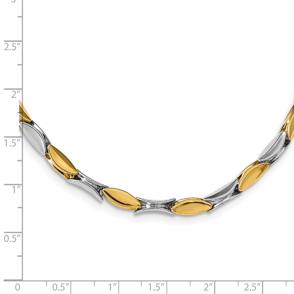 14K Two-Tone Gold Polished Necklace Image 4 Johnson Jewellers Lindsay, ON