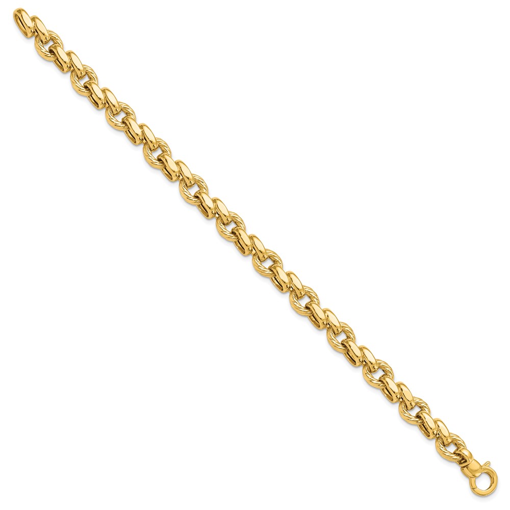 14K Yellow Gold Polished Link Bracelet Image 2 Johnson Jewellers Lindsay, ON
