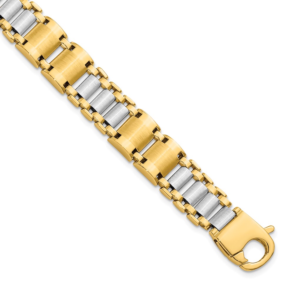 14K Two-Tone Gold Polished Men's Bracelet Johnson Jewellers Lindsay, ON