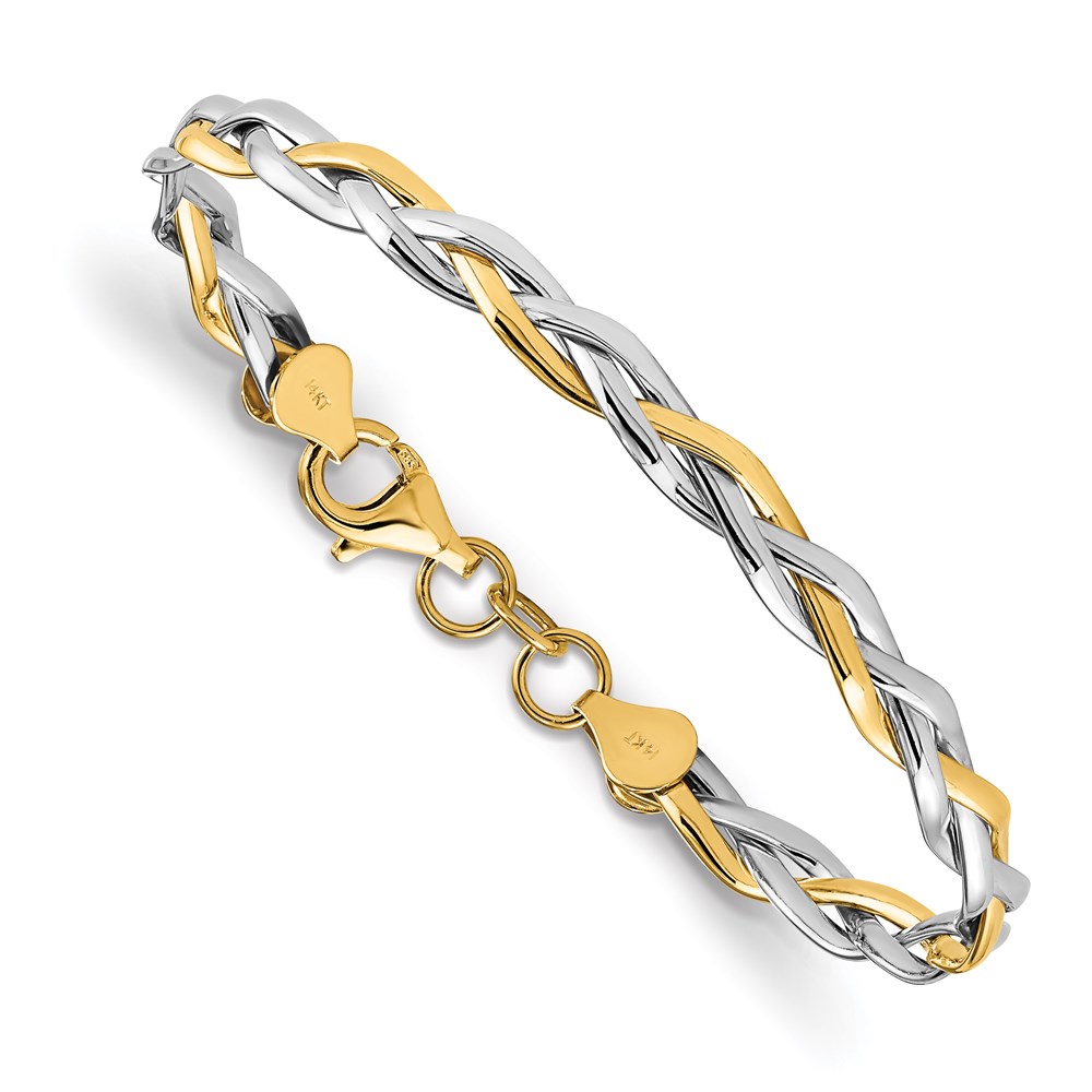 14K Two-Tone Gold Polished Bracelet Johnson Jewellers Lindsay, ON