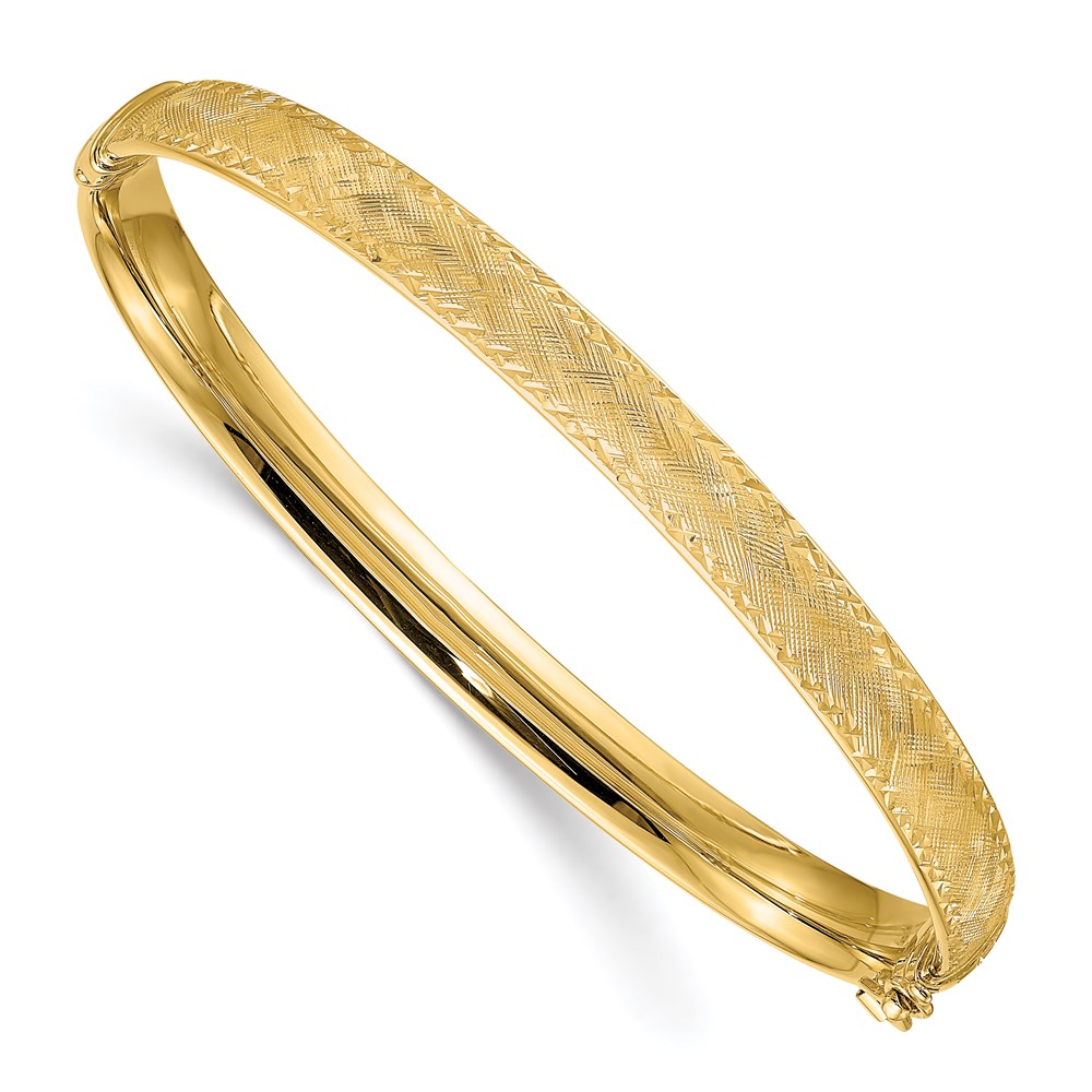 14K Yellow Gold Polished Bangle Bracelet 