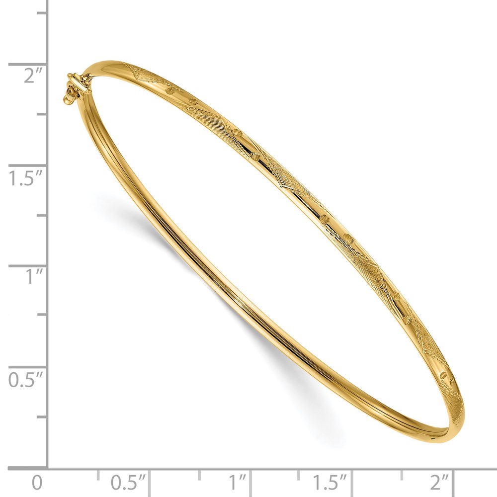 14K Yellow Gold Polished Bangle Bracelet Image 3 Johnson Jewellers Lindsay, ON