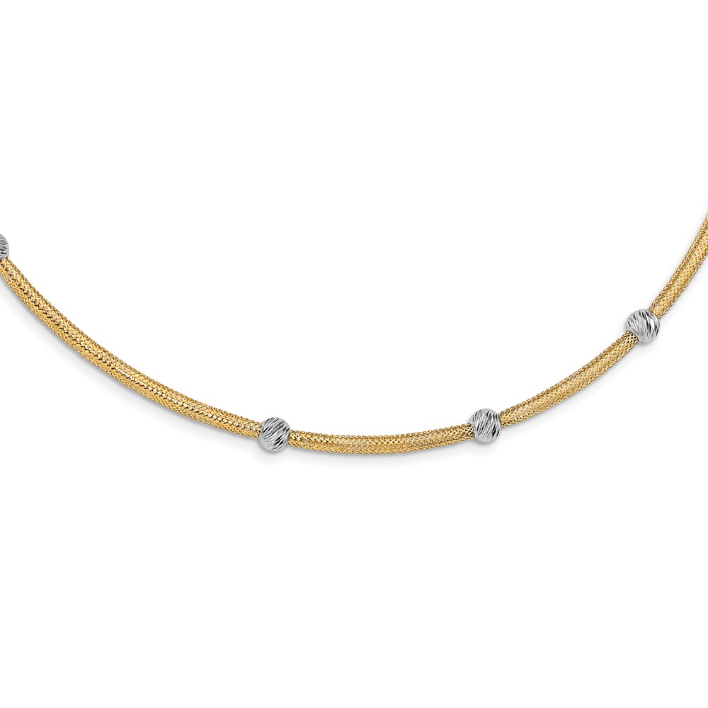 14K Two-Tone Gold Polished Necklace Johnson Jewellers Lindsay, ON