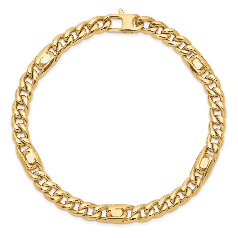 14K Yellow Gold Polished Men's Bracelet Image 2 Raleigh Diamond Fine Jewelry Raleigh, NC