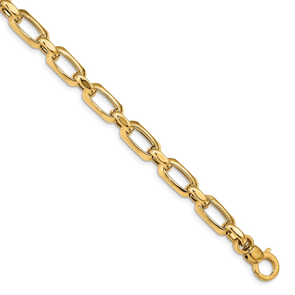 14K Yellow Gold Polished Textured Bracelet Raleigh Diamond Fine Jewelry Raleigh, NC