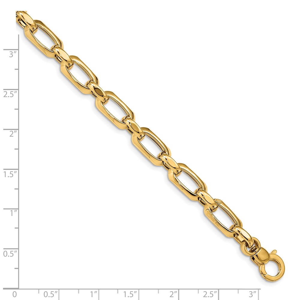 14K Yellow Gold Polished Textured Bracelet Image 2 Raleigh Diamond Fine Jewelry Raleigh, NC
