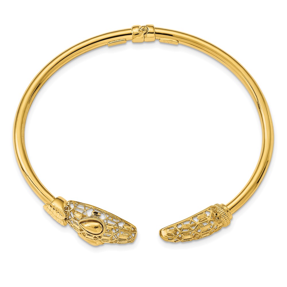 14K Yellow Gold Polished Bangle Bracelet Image 2 Lennon's W.B. Wilcox Jewelers New Hartford, NY