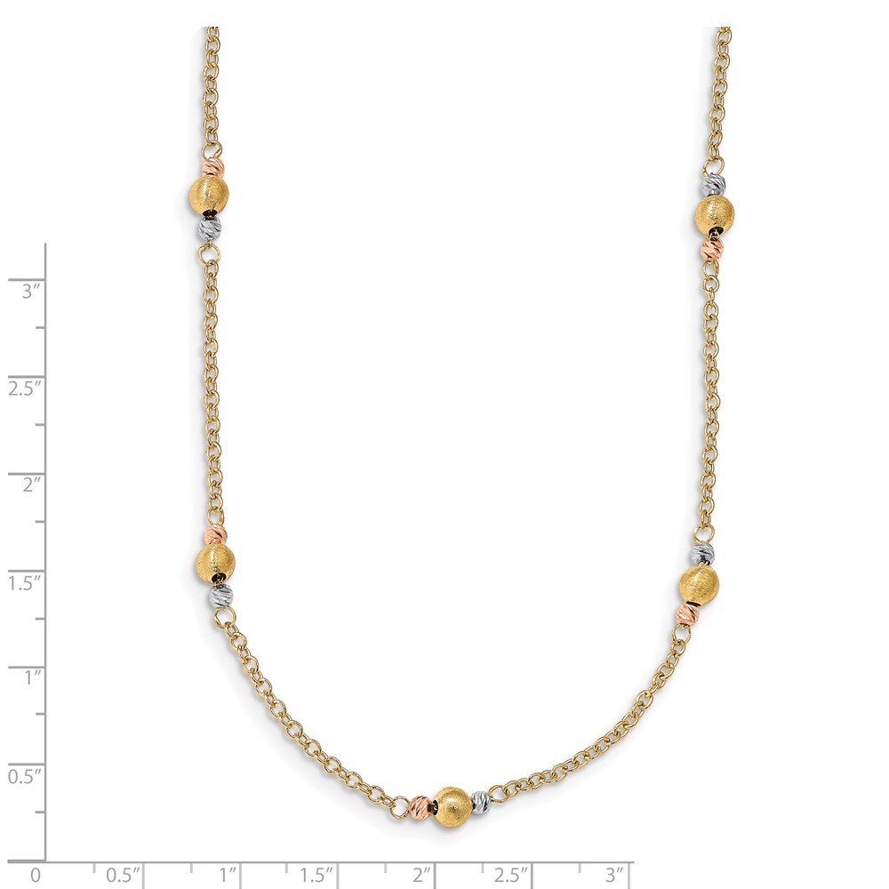 14K Tri-Color Gold Necklace Image 3 Johnson Jewellers Lindsay, ON