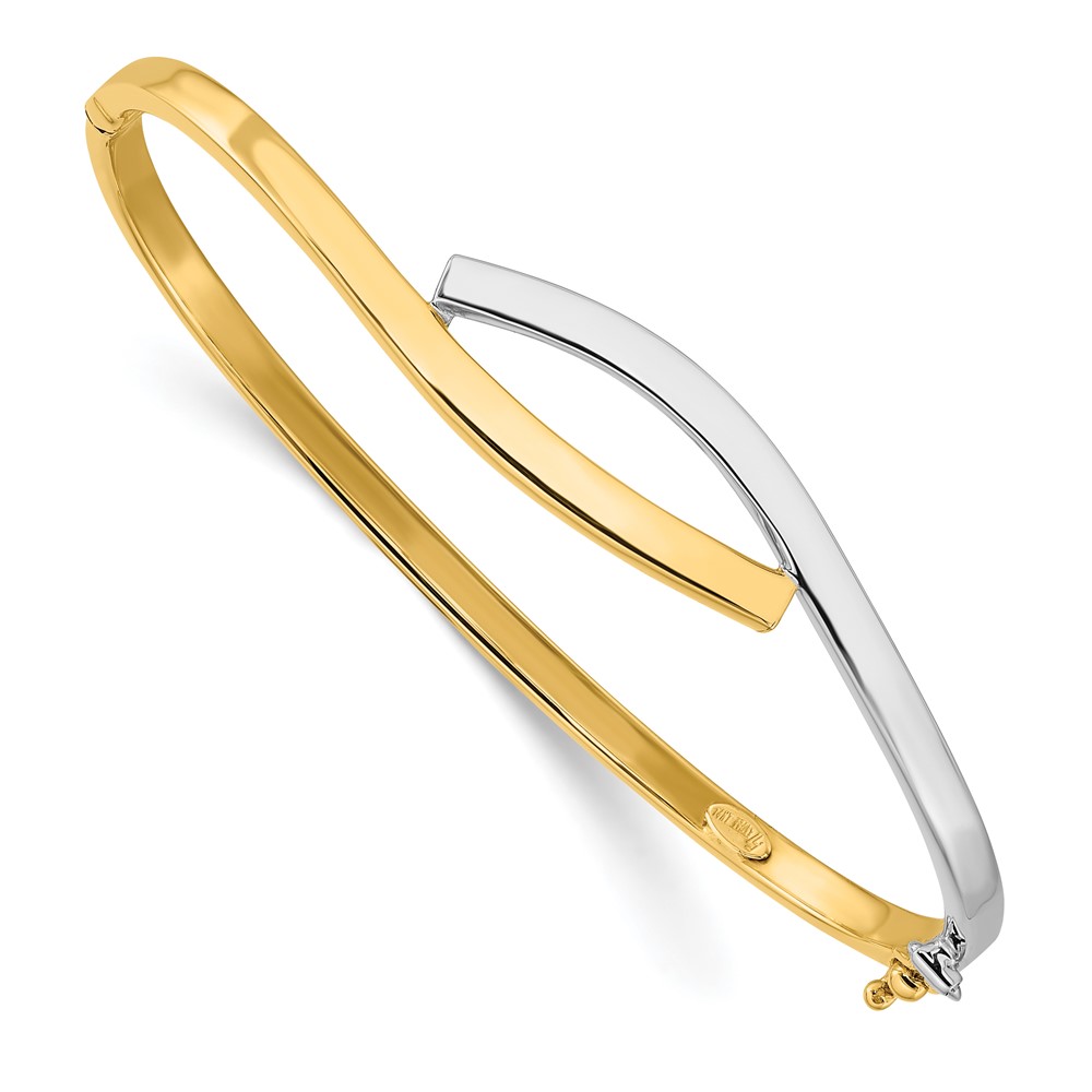 14K Two-Tone Gold Bangle Bracelet Johnson Jewellers Lindsay, ON