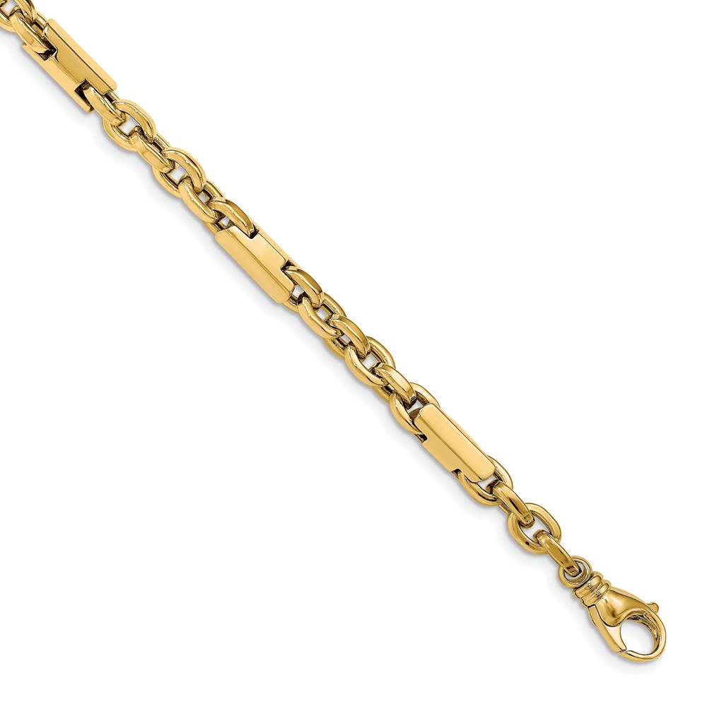 14K Yellow Gold Polished Men's Bracelet Raleigh Diamond Fine Jewelry Raleigh, NC