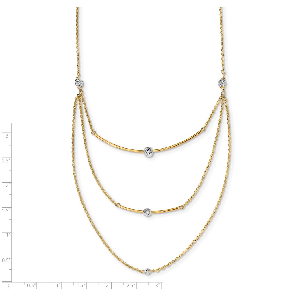 14K Two-Tone Gold Necklace Image 3 Johnson Jewellers Lindsay, ON