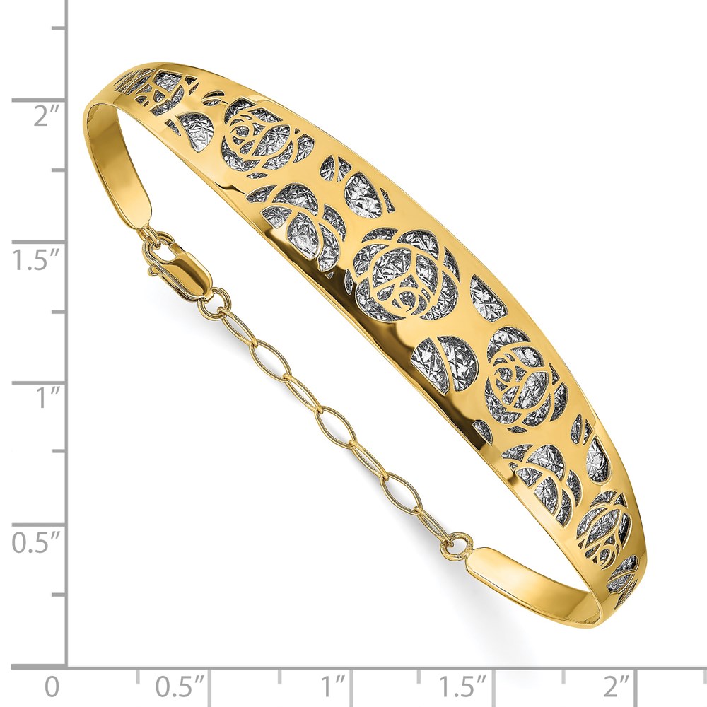 14K Yellow Gold Polished Bangle Bracelet Image 3 Raleigh Diamond Fine Jewelry Raleigh, NC