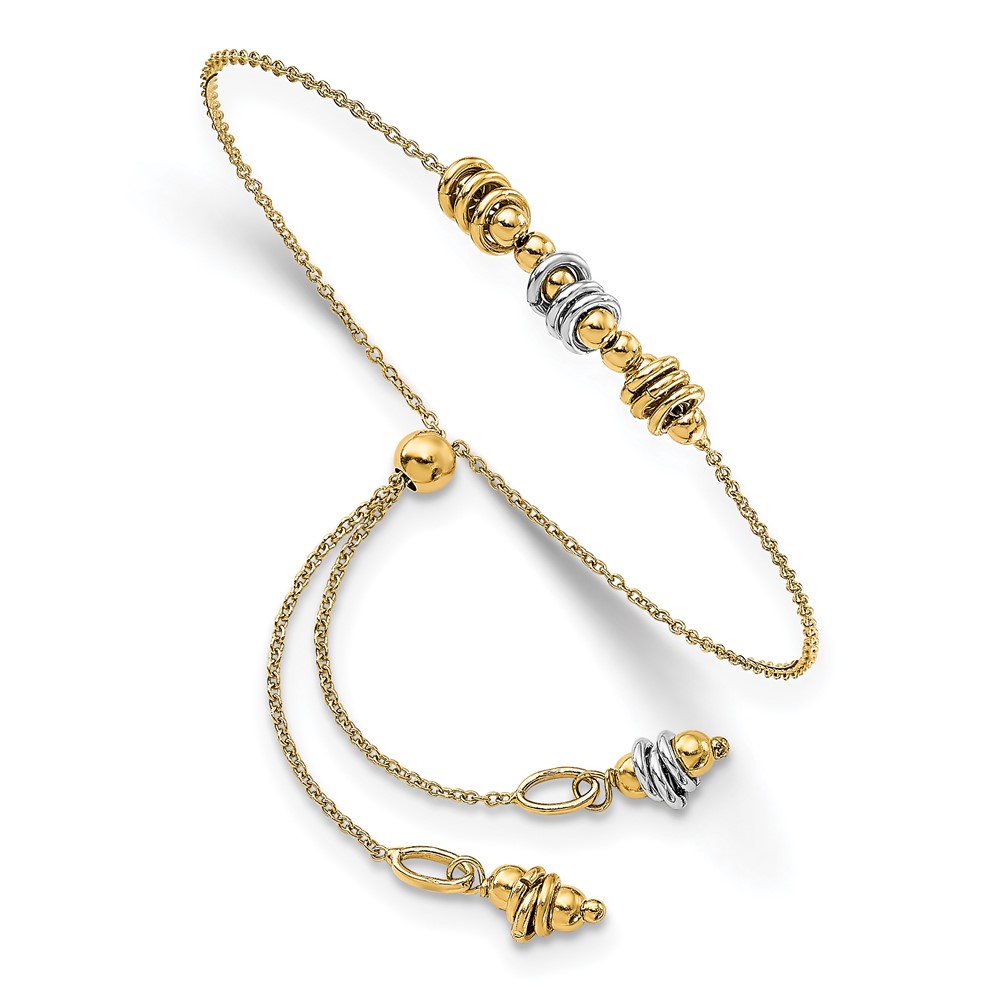 14K Two-Tone Gold Polished Bracelet Raleigh Diamond Fine Jewelry Raleigh, NC