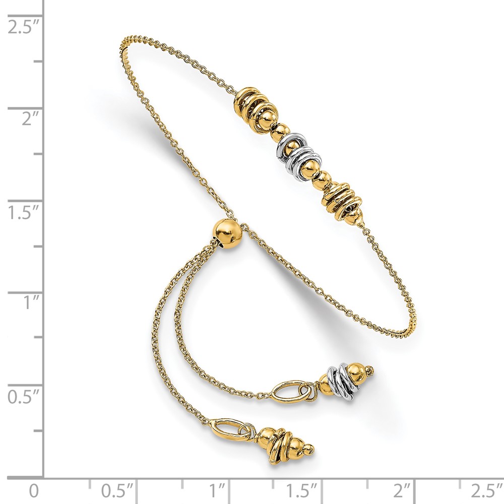 14K Two-Tone Gold Polished Bracelet Image 2 Raleigh Diamond Fine Jewelry Raleigh, NC