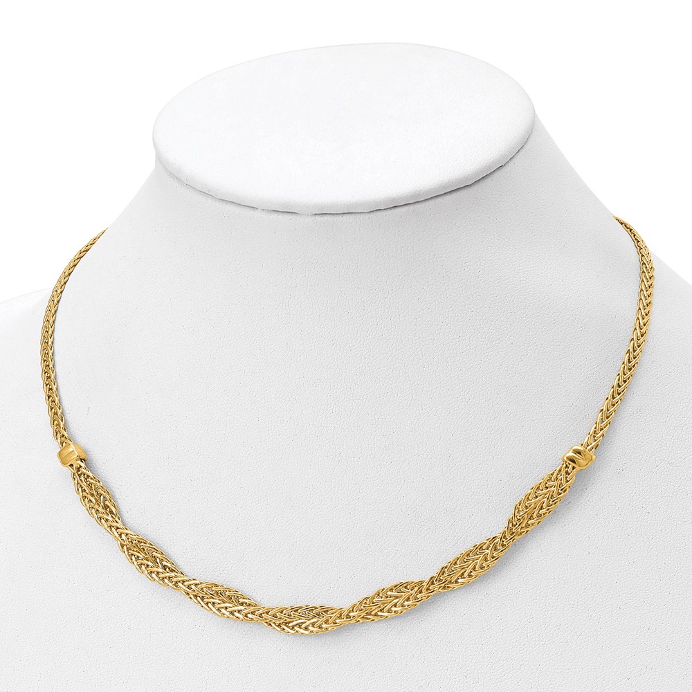 14K Yellow Gold Polished Necklace Image 2 Raleigh Diamond Fine Jewelry Raleigh, NC