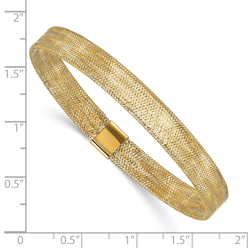 14K Yellow Gold Polished Bangle Bracelet Image 2 Johnson Jewellers Lindsay, ON