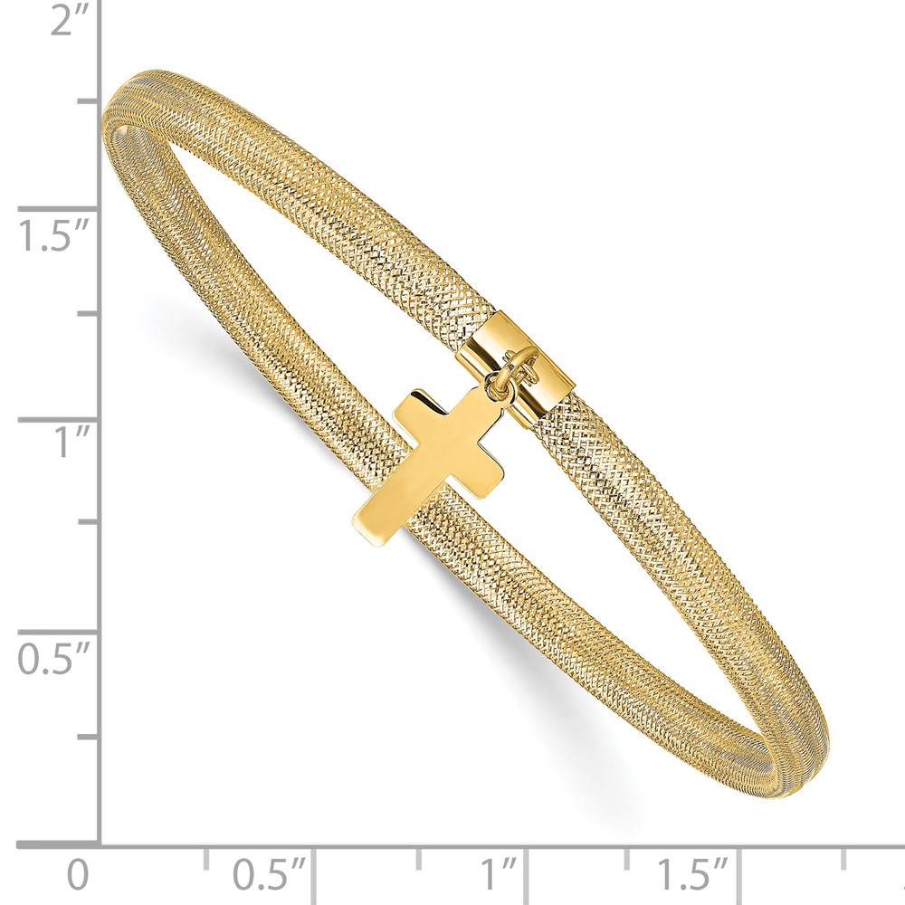 14K Yellow Gold Polished Bangle Bracelet Image 2 Johnson Jewellers Lindsay, ON