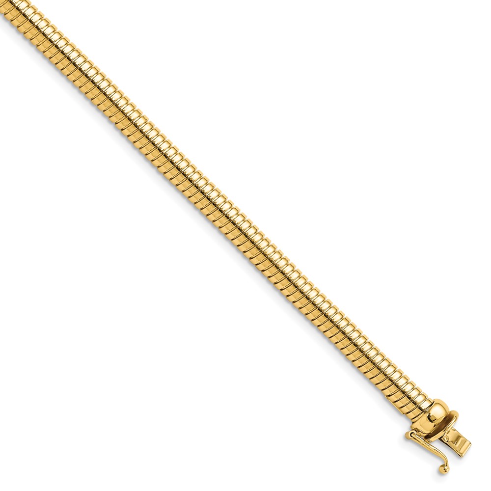 14K Yellow Gold Polished Textured Bracelet Johnson Jewellers Lindsay, ON