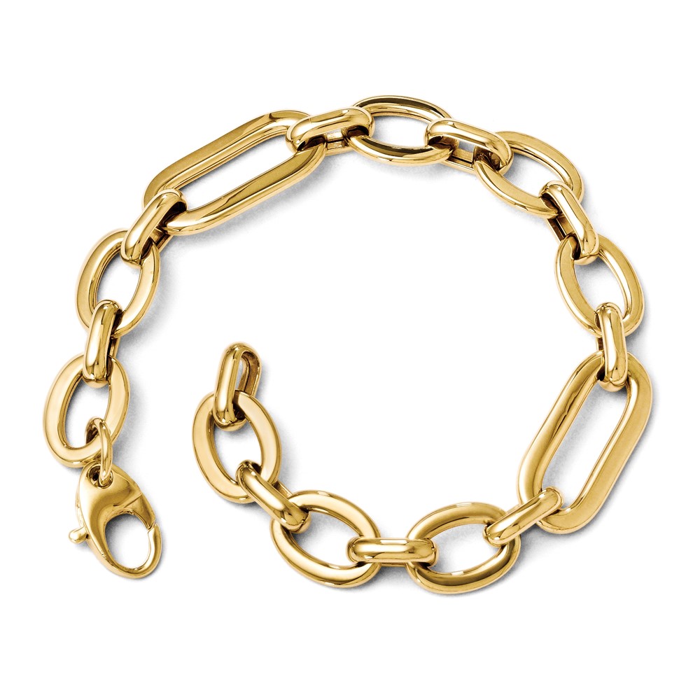 14K Yellow Gold Polished Link Bracelet Johnson Jewellers Lindsay, ON
