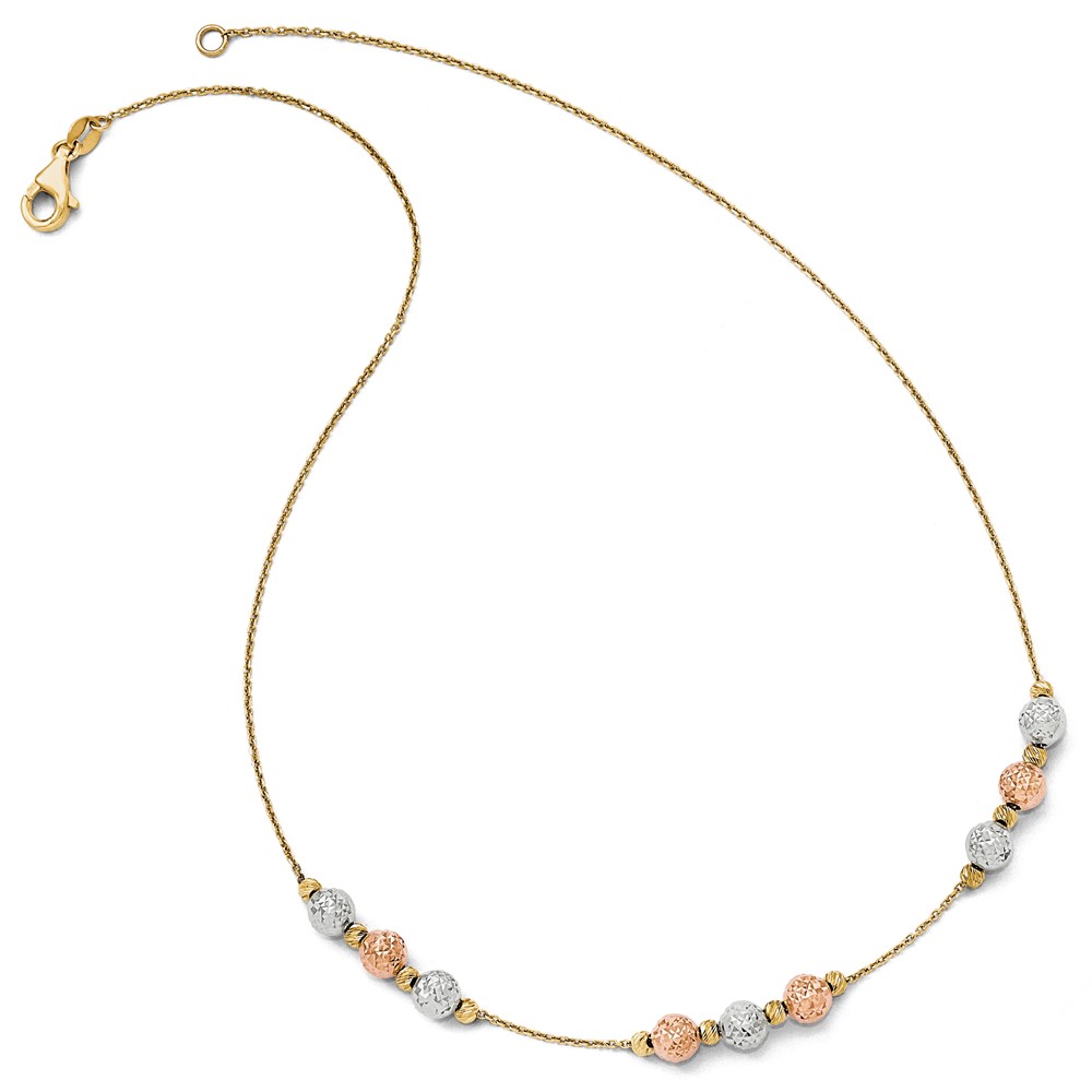 14K Tri-Color Gold Necklace Raleigh Diamond Fine Jewelry Raleigh, NC