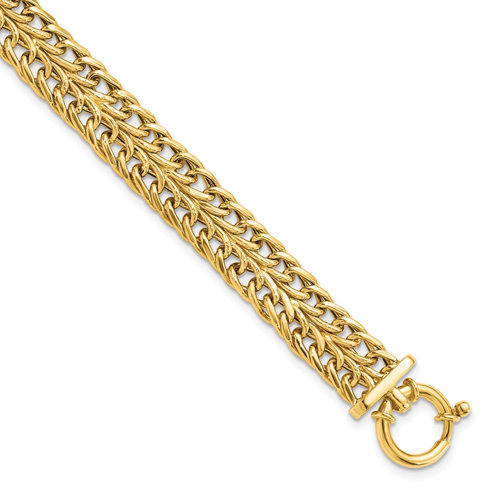 14K Yellow Gold Polished Link Bracelet Lennon's W.B. Wilcox Jewelers New Hartford, NY