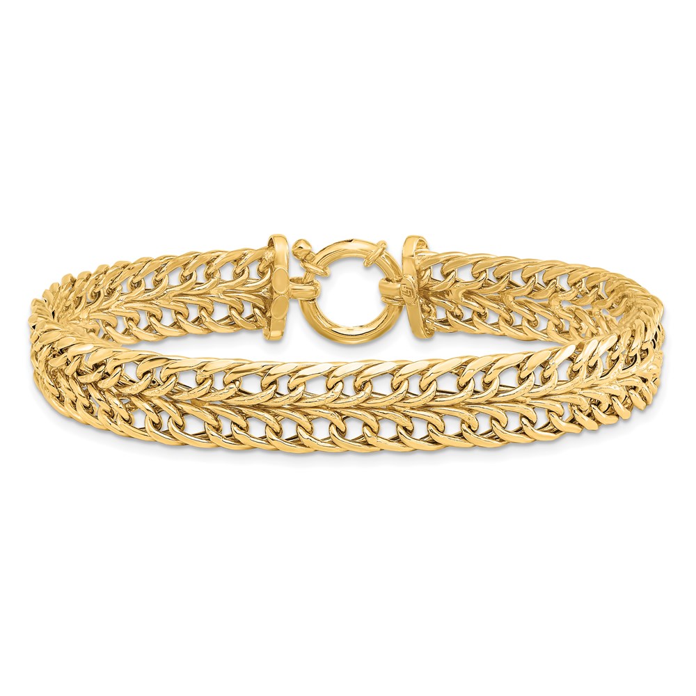 14K Yellow Gold Polished Link Bracelet Image 3 Raleigh Diamond Fine Jewelry Raleigh, NC