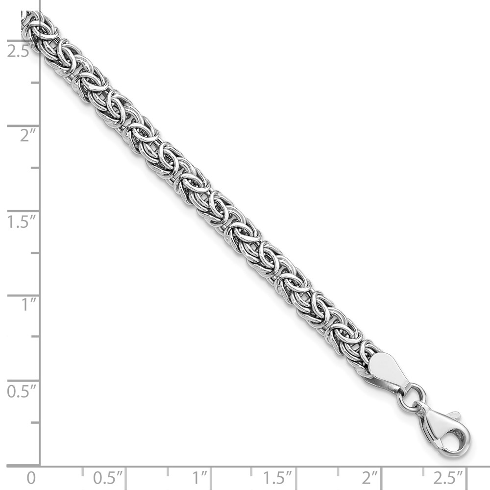 14K White Gold Polished Link Bracelet Image 4 Raleigh Diamond Fine Jewelry Raleigh, NC