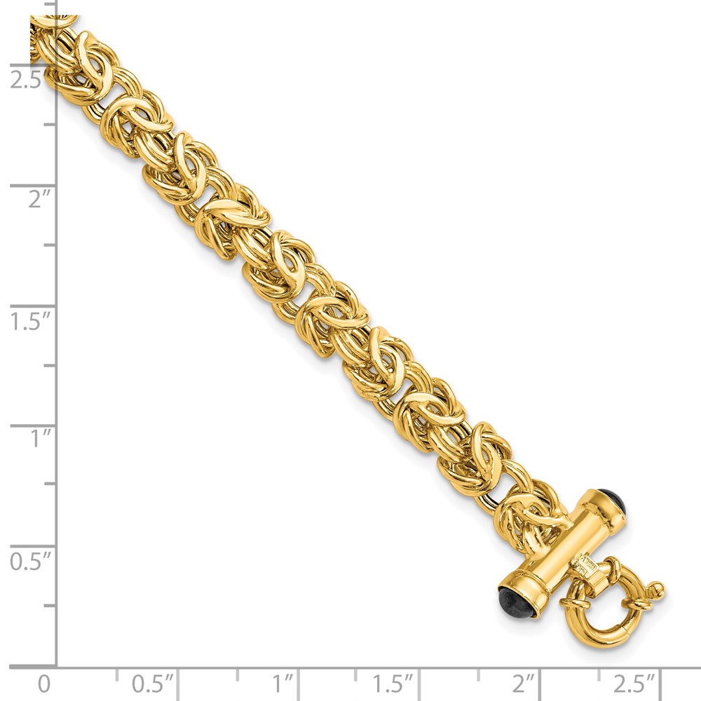 14K Yellow Gold Polished Link Bracelet Image 3 Johnson Jewellers Lindsay, ON