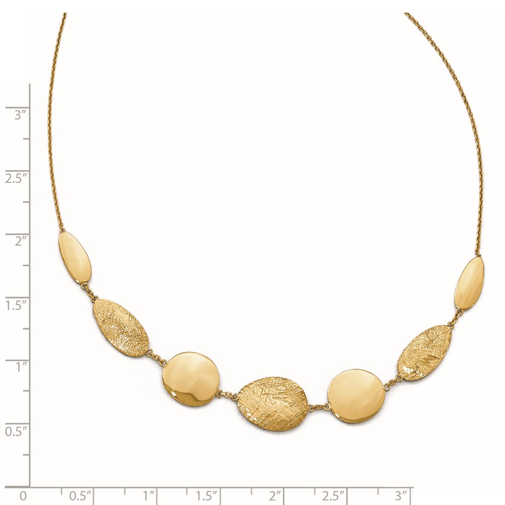 14K Yellow Gold Polished Necklace Image 3 Johnson Jewellers Lindsay, ON