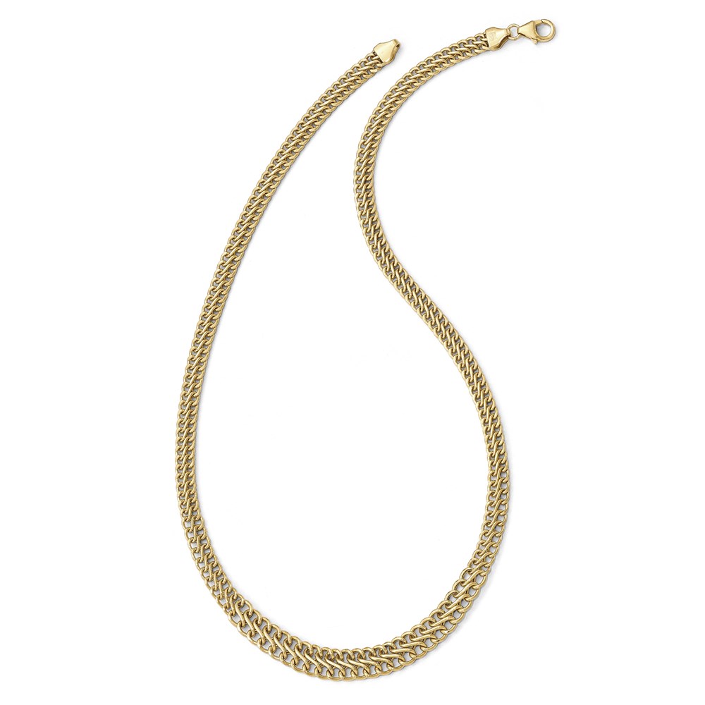 14K Yellow Gold Polished Necklace Image 2 H. Brandt Jewelers Natick, MA