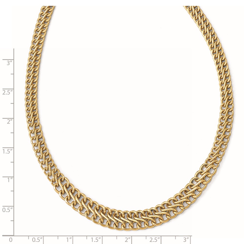 14K Yellow Gold Polished Necklace Image 3 S.E. Needham Jewelers Logan, UT