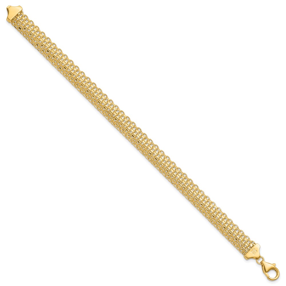 14K Yellow Gold Polished Bracelet Image 2 Johnson Jewellers Lindsay, ON