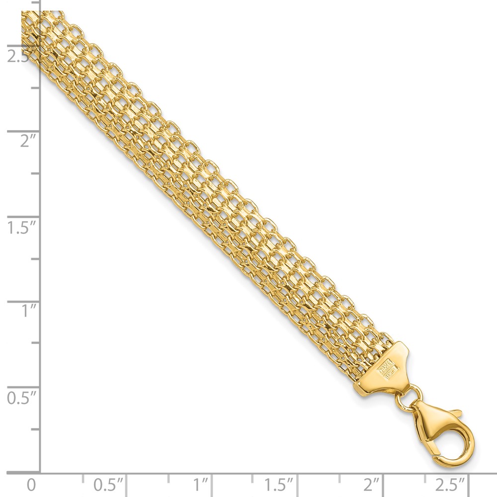 14K Yellow Gold Polished Bracelet Image 3 Johnson Jewellers Lindsay, ON