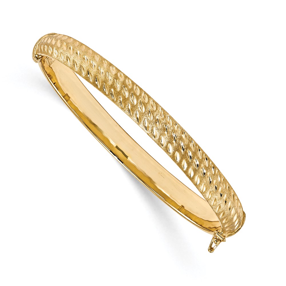 14K Yellow Gold Polished Bangle Bracelet 