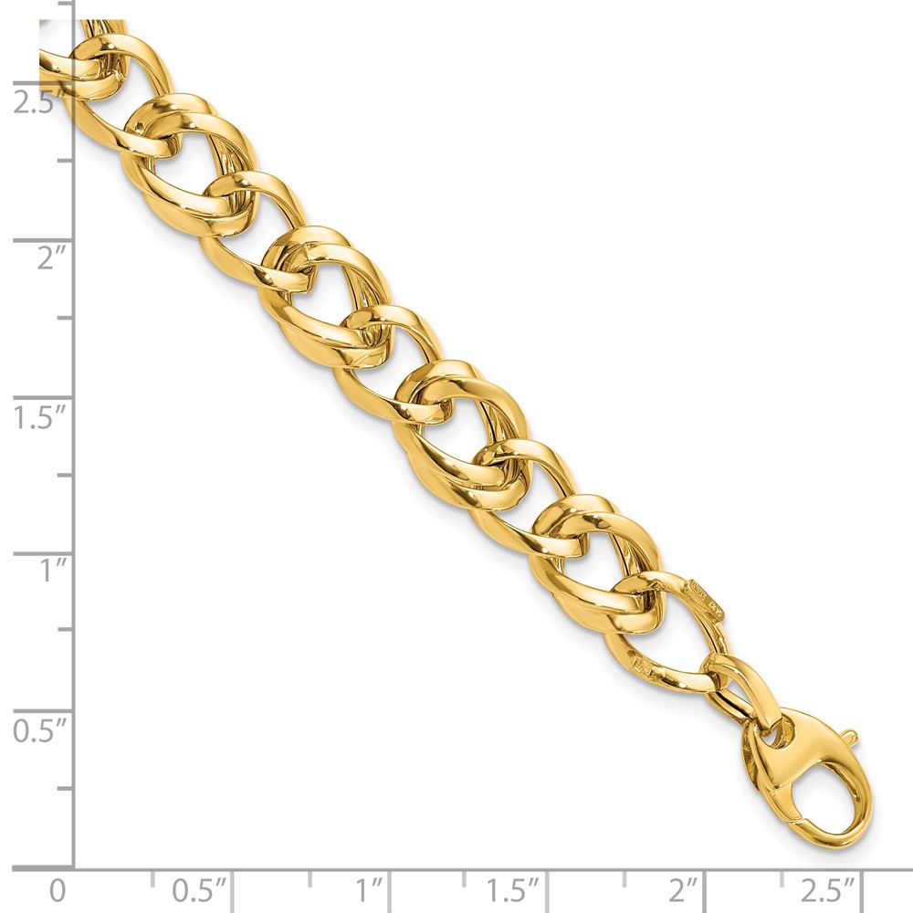 14K Yellow Gold Polished Link Bracelet Image 4 Lennon's W.B. Wilcox Jewelers New Hartford, NY