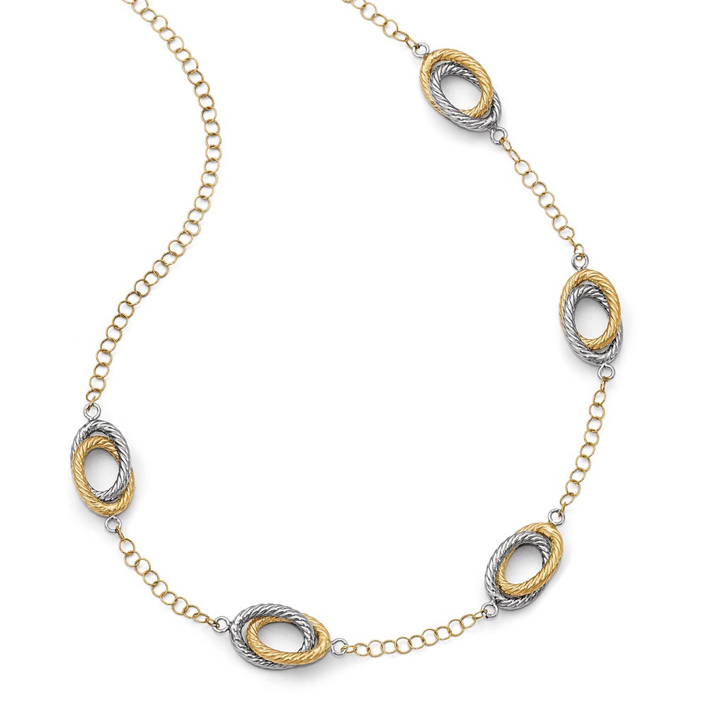 14K Two-Tone Gold Necklace Raleigh Diamond Fine Jewelry Raleigh, NC