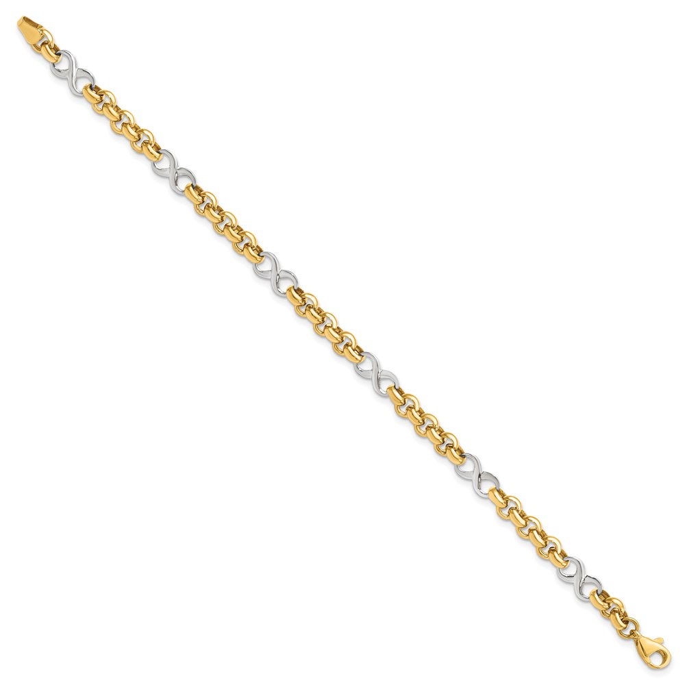 14K Two-Tone Gold Polished Bracelet Image 2 Johnson Jewellers Lindsay, ON