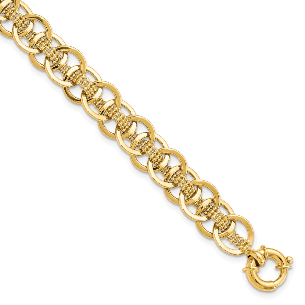 14K Yellow Gold Link Bracelet Image 2 Johnson Jewellers Lindsay, ON