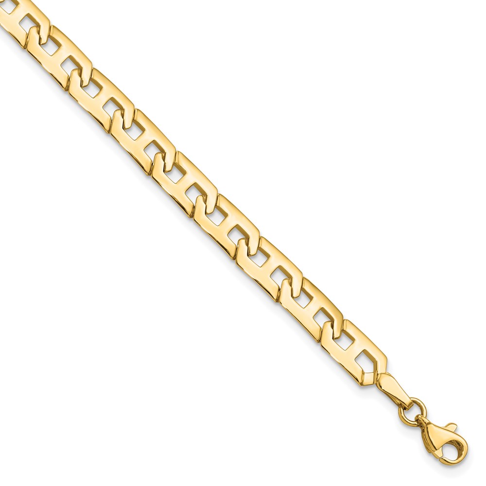 14K Yellow Gold Polished Link Bracelet Johnson Jewellers Lindsay, ON