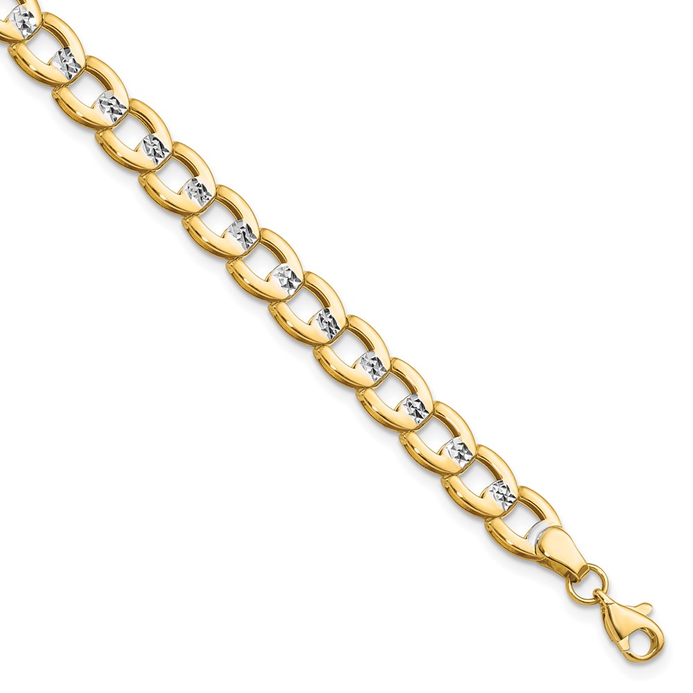 14K Yellow Gold Polished Link Bracelet Raleigh Diamond Fine Jewelry Raleigh, NC