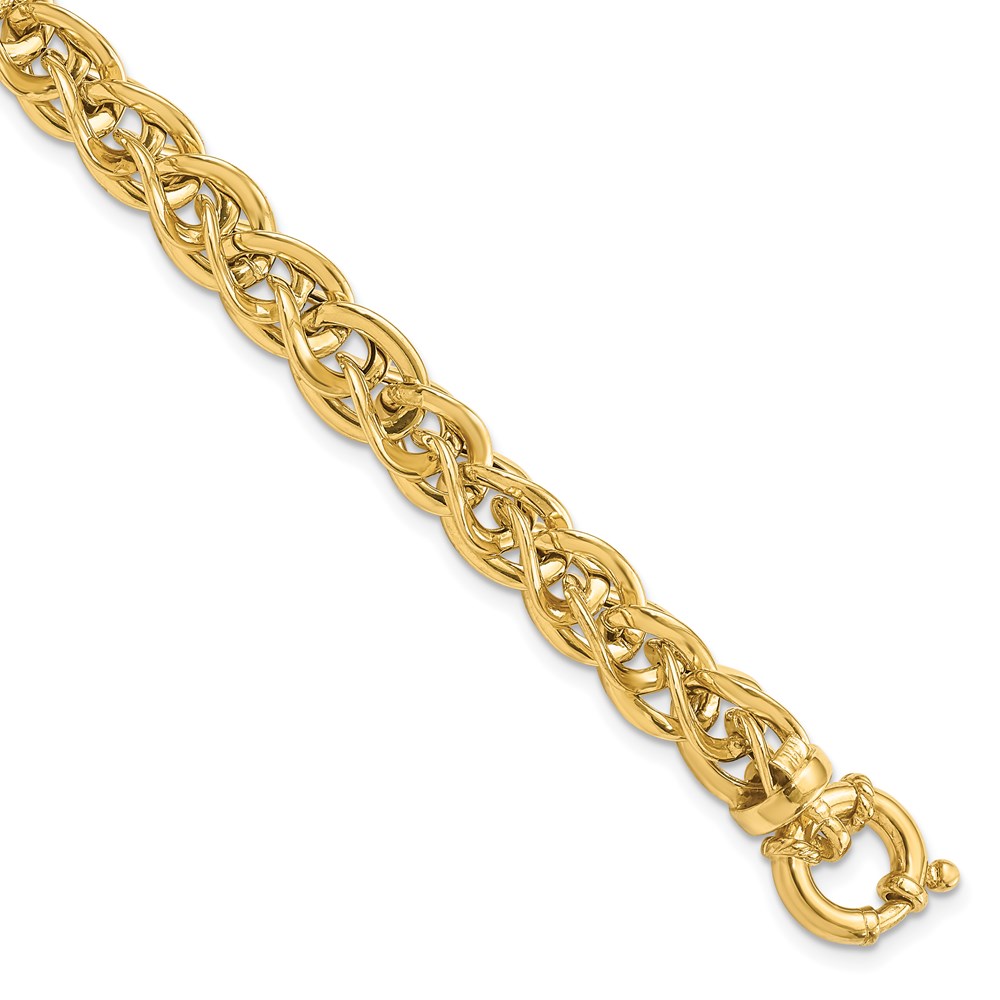 14K Yellow Gold Polished Link Bracelet Lennon's W.B. Wilcox Jewelers New Hartford, NY