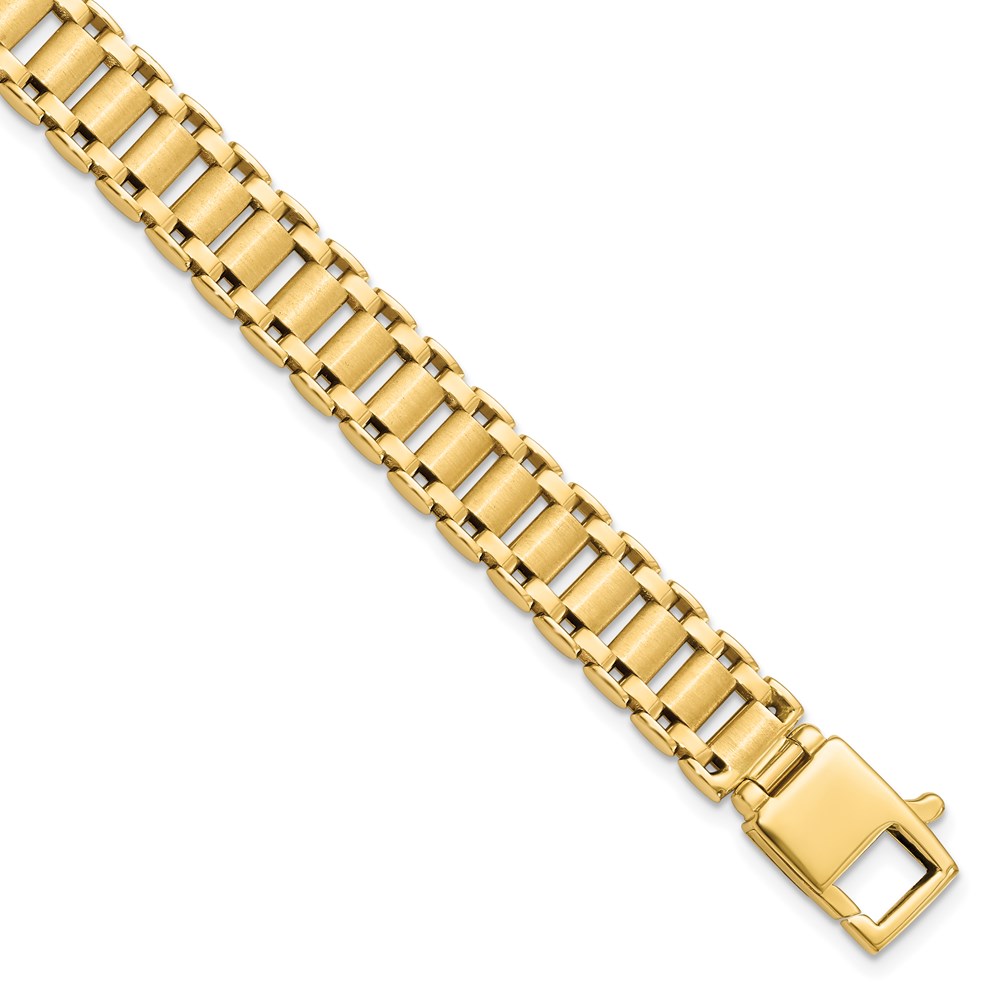 14K Yellow Gold Polished Men's Bracelet Raleigh Diamond Fine Jewelry Raleigh, NC
