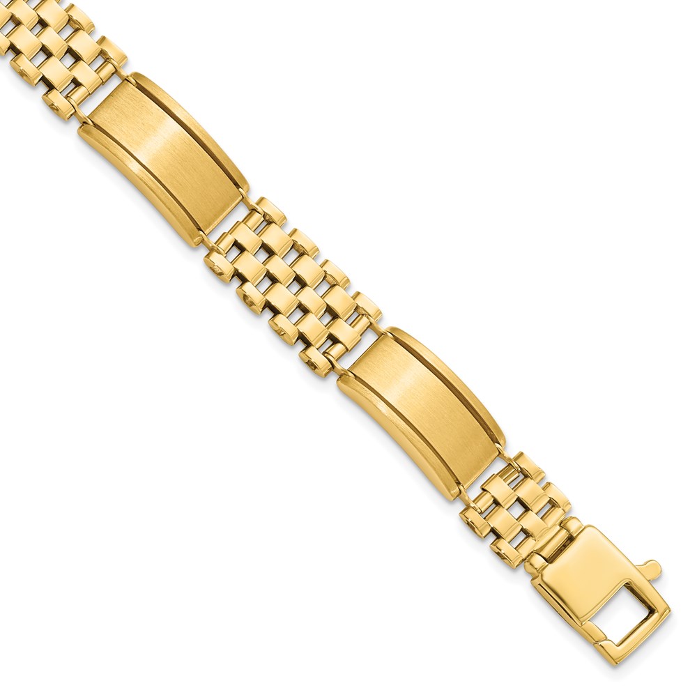 14K Yellow Gold Polished Men's Bracelet Johnson Jewellers Lindsay, ON