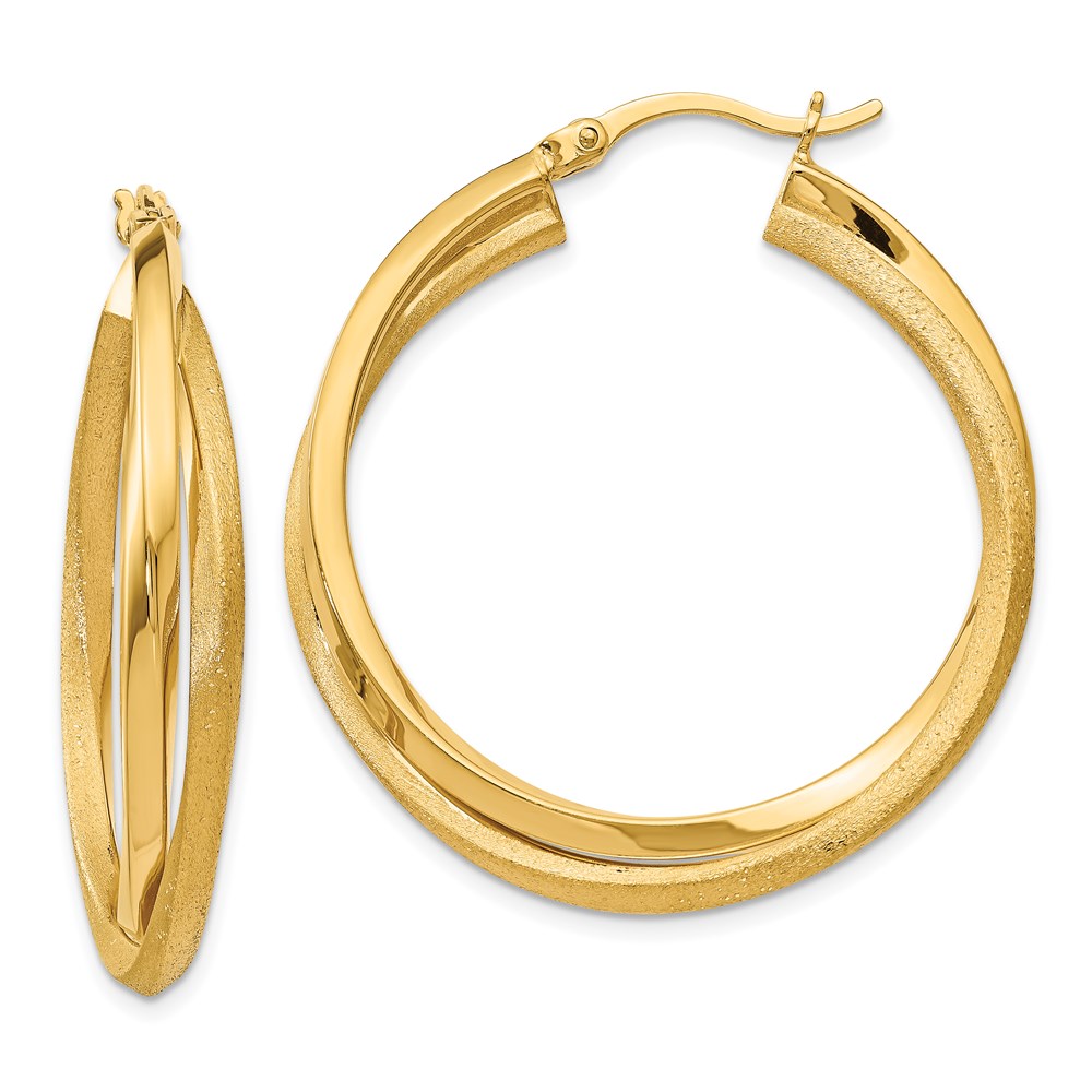 Gold-Plated Sterling Silver Hoop Earrings Brummitt Jewelry Design Studio LLC Raleigh, NC