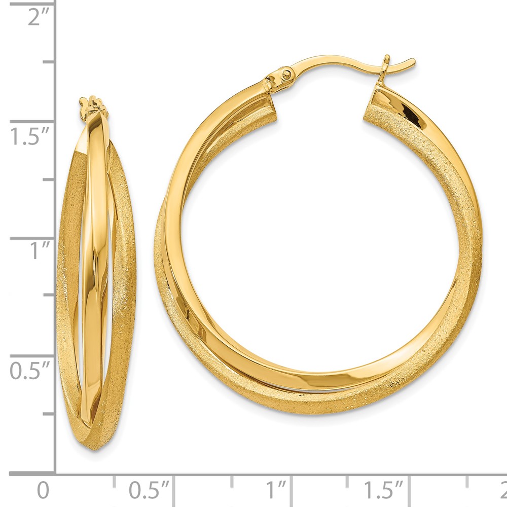 Gold-Plated Sterling Silver Hoop Earrings Image 3 Brummitt Jewelry Design Studio LLC Raleigh, NC