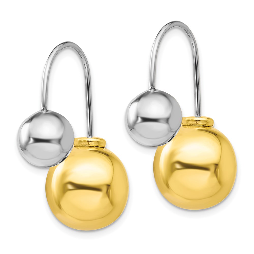 Gold-Tone Sterling Silver Dangle Earrings Image 2 Brummitt Jewelry Design Studio LLC Raleigh, NC