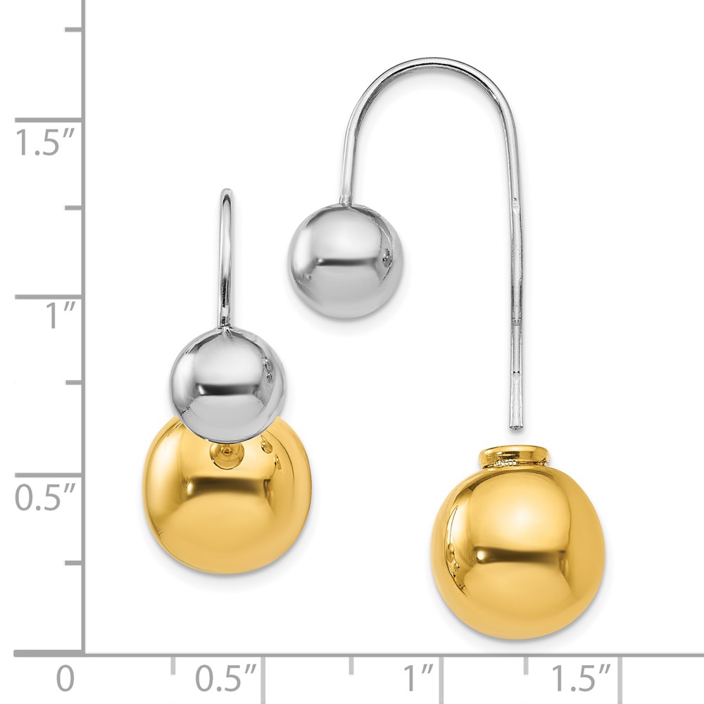 Gold-Tone Sterling Silver Dangle Earrings Image 4 Brummitt Jewelry Design Studio LLC Raleigh, NC