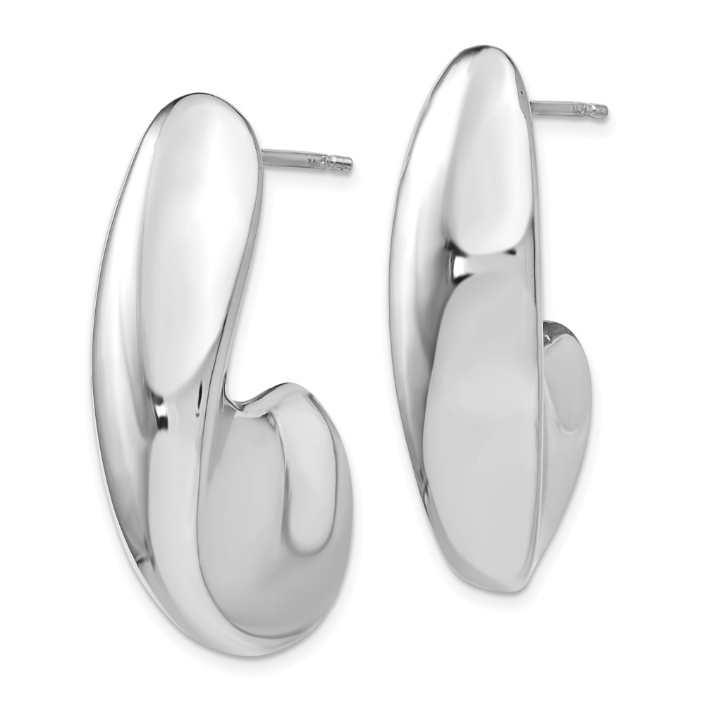 Sterling Silver Polished Dangle Earrings Image 2 Windham Jewelers Windham, ME